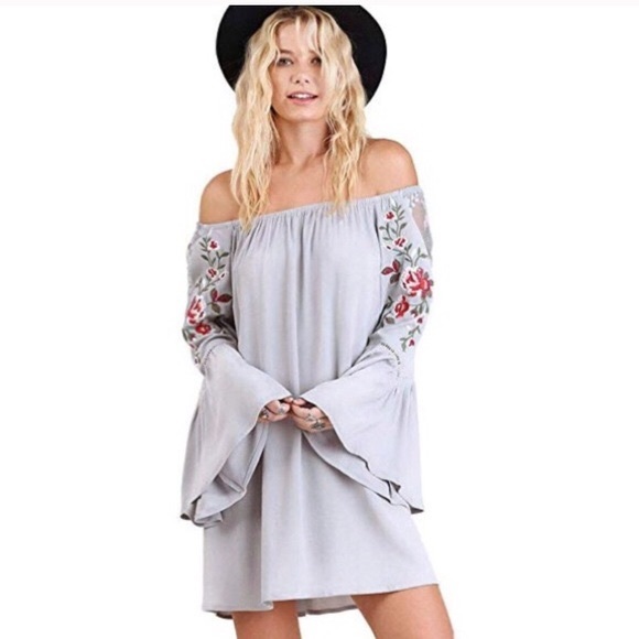 Umgee off the shoulder long sleeve dress - Picture 4 of 6